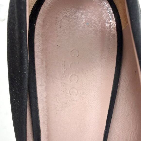 Gucci Black Satin GG Crystal Pumps Heels – Size 37 / US 7 - Picture 7 of 9